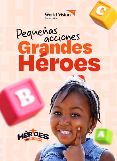 Banner de pequeñas acciones grandes héroes horizontal