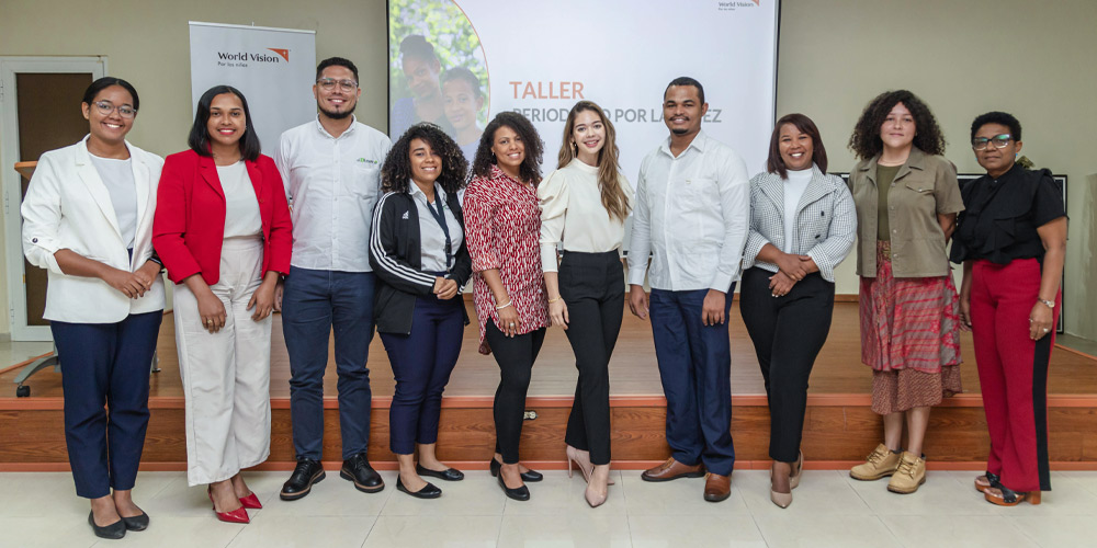 Participantes del Taller de Periodismo por la Niñez de World Vision